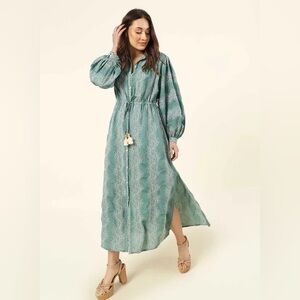 NWT long sleeve embroidered dress